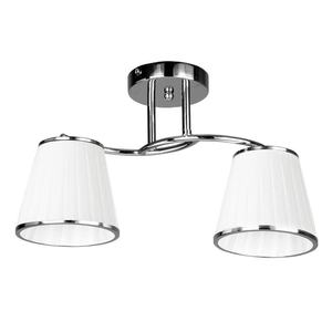 Lampe de plafond en chrome avec abat-jour blanc, dimensions 24x43x15,5 cm, idéale pour éclairer les espaces modernes. - Product Image 1