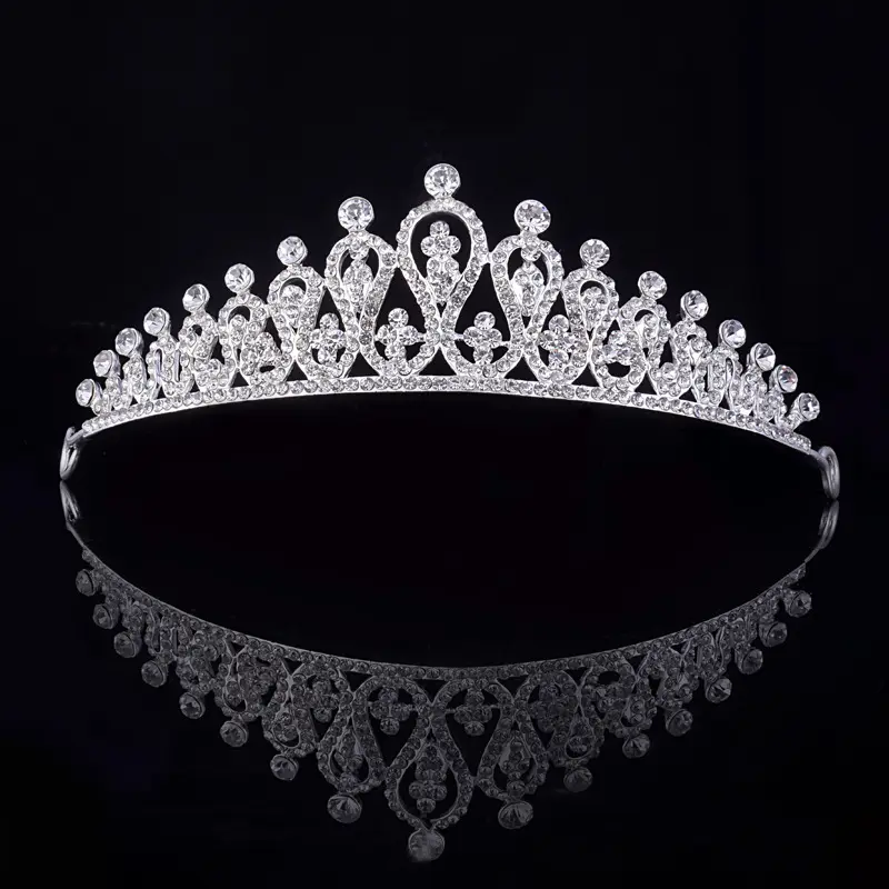 Aangepaste Bruiloft Haar Accessoires Miss World Strass Kroon