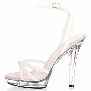 <span class=keywords><strong>Sandali</strong></span> con <span class=keywords><strong>Tacco</strong></span> <span class=keywords><strong>Sottile</strong></span> 13 cm per Pole Dance, Scarpe da Festa alla Moda con Punta Aperta e Piattaforma, Calzature per Striptease e Tutte le Discipline Musicali - Product Image 5