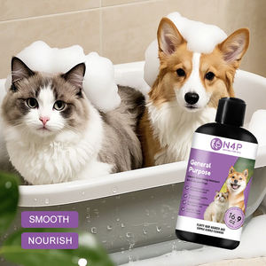 شامبو للحيوانات الأليفة متعدد الاستخدامات للكلاب والقطط، جل استحمام لطيف ومغذي للفراء الناعم واللؤلؤي، مضاد للبكتيريا ومزيل للروائح - Product Image 5