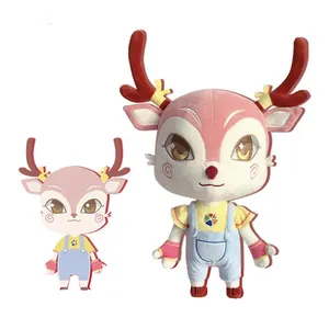 Kustom boneka hewan CE CPSIA kustom plushie maskot mewah boneka berbulu lembut boneka binatang mainan 20cm 25cm
