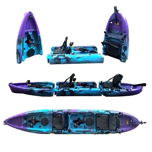 Novedad: Kayak de Pesca de 8 Pies con Sistema de Accionamiento a Pedal de un Solo Motor, Kayak de Pesca Modular Desmontable con Pedales para Océano, Lagos y Ríos - Product Image 2