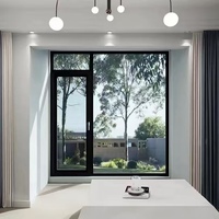 Porte d'entrée double battante en aluminium, design français minimaliste, avec grille, pour cuisine