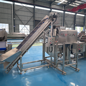 Large Industrial Continuous Frying Equipment Belt Conveyor <b>Fryer</b> Complete Frying Equipment for Snack Foods - Product Image 1