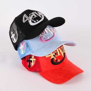 Wholesale Custom Your Own logo <strong>Mens</strong> Mesh Gorras Sport Cap Custom 5 Panel Suede Baseball <strong>Trucker</strong> <strong>Hat</strong> - Product Image 1
