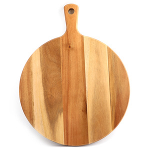 Tabla de cortar redonda de madera de acacia de 2 cm de grosor para uso doméstico y hotelero - Product Image 1
