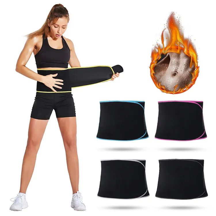 Moda feminina de borracha cintura aparador cinto de emagrecimento controle de barriga látex zíper cintura trainer para o ginásio