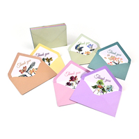 Tarjetas de Felicitación Minimalistas Personalizadas con Diseño de Animales Adorables, Imprimibles, con Sobres y Hoja de Pegatinas