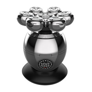 Mini afeitadora de cabeza calva para hombres en seco y húmedo 7 en 1 afeitadora recargable rotativa impermeable eléctrica inalámbrica profesional - Product Image 1
