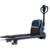 Chariot élévateur électrique compact Impetus Factory avec batterie lithium-ion, pneus en PU, capacité de 1000 kg à 2000 kg, mini transpalette pour la manutention des matériaux