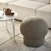 Pouf sphérique moderne en tissu éponge doux et coloré SPARKLE – Tabouret de repos, tabouret à chaussures, tabouret de loisirs réglable pour chambre et hôtel – Vente en gros