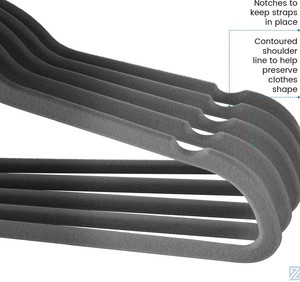High-grade Velvet <strong>Hangers</strong> Non-slip and Durable Space-saving Closet <strong>Hangers</strong> with 360-degree Chrome-plated Swivel Hooks - Product Image 4
