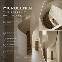 Peinture microciment, texture personnalisée, revêtement décoratif pour la rénovation de murs et sols en béton, carrelage et plâtre