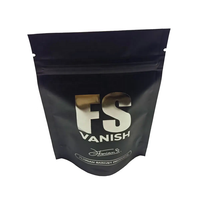 Sac en aluminium à fermeture éclair, à fond plat, avec impression à chaud de logo personnalisé, résistant aux odeurs, pour aliments