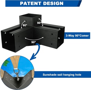 Nhiệm Vụ Nặng Nề Thép Không Gỉ Dày Thép Góc Pergola Bộ Dụng Cụ <span class=keywords><strong>4X4</strong></span> Pergola Khung Bộ Dụng Cụ Pergolas Chân Đế - Product Image 3