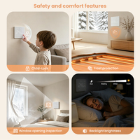 Nouveau thermostat intelligent WT480 2026 avec double écran OLED, compatible Zigbee et Wi-Fi, fonctionne avec Home Assistant, Alexa, Google