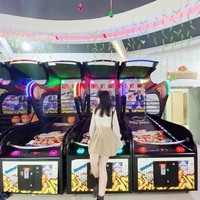 Panier d'arcade de Machine de jeu de tir de basket-ball d'amusement d'intérieur à pièces avec le type de boxe de matériel électronique en métal