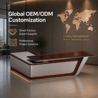 Aparador Ejecutivo Administrativo E1 MDF con Madera Natural Burl, Cristal Glaseado, LED Inteligente y Cerradura Mecánica, Mueble de Almacenamiento