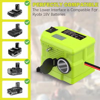 Convertisseur abaisseur de tension 18V vers 12V, transformateur réducteur de tension pour batterie Ryobi 18V avec allume-cigare pour utilisation en véhicule et en extérieur