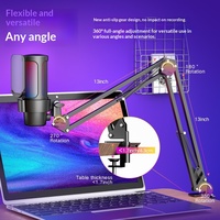M8 Professionelles Metall-Computer-USB-Kondensatormikrofon mit Hoher Empfindlichkeit 20Hz-20KHz Frequenzgang für Desktop-Gaming und Live-Übertragungen