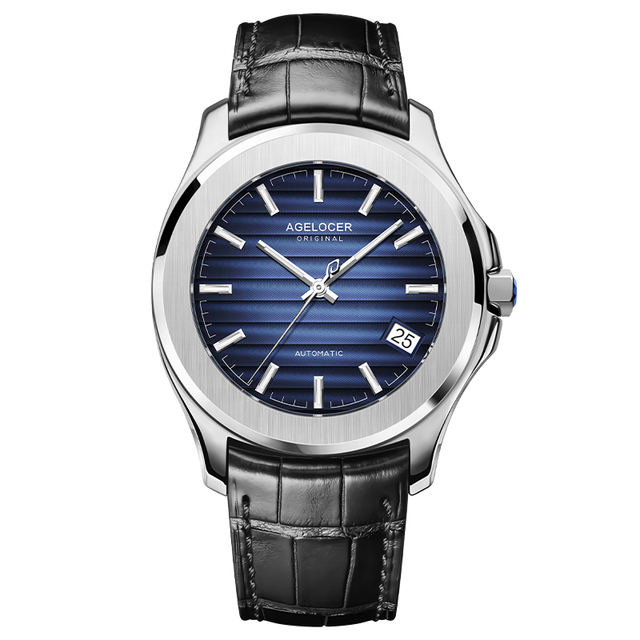 AGELOCER Original Baikal Watch Men's Big Calendar Business Formal Automatic Mechanical Watch Birthday Gift for Men