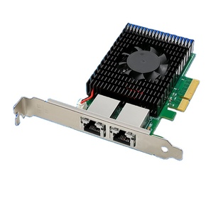 PCI-E 3.0 X4 AQC107 พอร์ตคู่ RJ-45 NAS 10G การ์ดเครือข่ายเซิร์ฟเวอร์พร้อมไฟ LED 4 ดวง PXE บูต - Product Image 1
