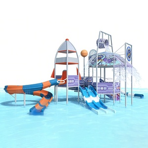 Tobogán Acuático <span class=keywords><strong>de</strong></span> Fibra <span class=keywords><strong>de</strong></span> Vidrio, Equipo para Parque Acuático <span class=keywords><strong>de</strong></span> Acero Inoxidable 304, Rocket Outdoor Park - Product Image 3