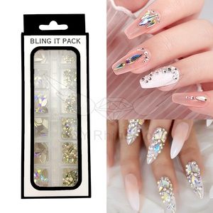 12 רשת כל צבע אבנים עגולות אבני חן קריסטל בתפזורת גב שטוח סיטונאי אבני חן זכוכית קריסטל - Product Image 3