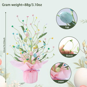 DAMAI Easter Egg Tree Centerpiece Colorful Egg Tree Table Decor Ornament Gift for Home Party Wedding Spring Holiday Decoration - Product Image 5