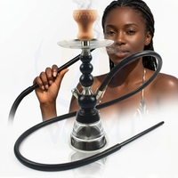 En gros, Ensemble de chicha mini moderne et élégante en aluminium portable, avec base en acrylique, bol en silicone, pince et accessoires, durable
