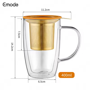 Taza de té sin BPA con infusor y tapa, tapa de madera Taza de té de 12oz para remojar, amante del té, regalo, hogar, oficina - Product Image 5