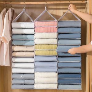 Wardrobe Hanging Closet Organizer <b>Storage</b> Bag Cabinet for Pants Socks T-Shirts Underwear-Organizing <b>Clothes</b> Effortlessly - Product Image 4