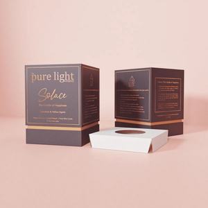 Custom <b>Empty</b> Paper <b>Box</b> for Candle Jar Luxury 2 Piece Candles <b>Gift</b> <b>Box</b> Set Packaging with Eva Insert for Soy Candles Packaging - Product Image 5