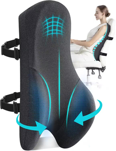 Cojín de Soporte Lumbar Ergonómico de Espuma Viscoelástica, Almohada de Soporte <span class=keywords><strong>para</strong></span> la Espalda Ajustable <span class=keywords><strong>para</strong></span> Silla de Oficina y Automóvil, <span class=keywords><strong>Respaldo</strong></span> Ortopédico Transpirable - Product Image 2