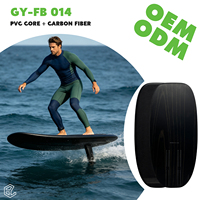 Planche de foil à pompe GY FB014 83cm compacte en fibre de carbone, hydrofoil Dockstart, shortboard avec pad de queue en EVA pour entraînement en eau plate