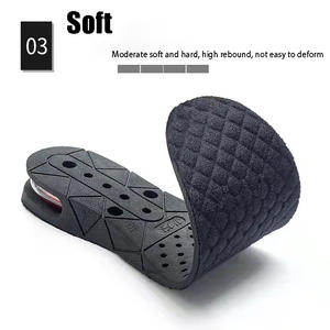 3-7.5cm Chaussures noires unisexes Augmentation de la hauteur Semelle intérieure Coussin d'air Semelles coussinets invisibles pour chaussures Hommes/Femmes - Product Image 5