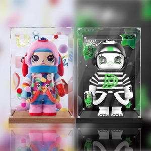 Popmart Molly Lala công ty 400% hình hộp lưu trữ di động trong suốt bụi che nhựa hiển thị trường Hợp hiện đại chống gỉ dễ dàng - Product Image 2