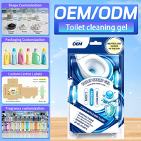 Nettoyant WC en gel écologique OEM 24 tampons parfum goutte de pluie, désodorisant automatique pour toilettes