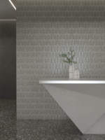 Carreaux de céramique de luxe 70x280mm à motif plume intégral pour murs de douche de spa moderne, design artisanal brillant antidérapant
