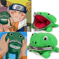Monedero de Peluche de Rana Anime Adorable con Cierre de Beso, Divertido, Pequeño y Portátil, Accesorio de Bolsa para Juego de Rol Unisex