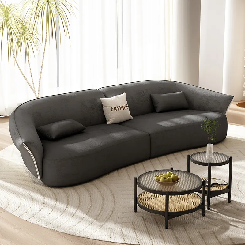 Sofá de 3 lugares criativo e confortável, tecido de pelúcia macio, novo estilo, sofá da sala de estar, conjunto de sofás modernos e modernos para casa, mais recente design