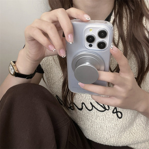 เคสโทรศัพท์แบบแม่เหล็กสีเงินเมทัลลิกพรีเมียม ป้องกันแรงกระแทกสองชั้น สำหรับ iPhone 17 Pro Max 16 15 14 - Product Image 3