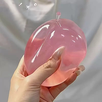 Jouet Squishy Pomme Rempli de Vaseline, Jouet Anti-Stress à Presser Non-Retraçable, Jouet à Presser en Forme de Fruit, Transparent Effet Glacé, Grand Format