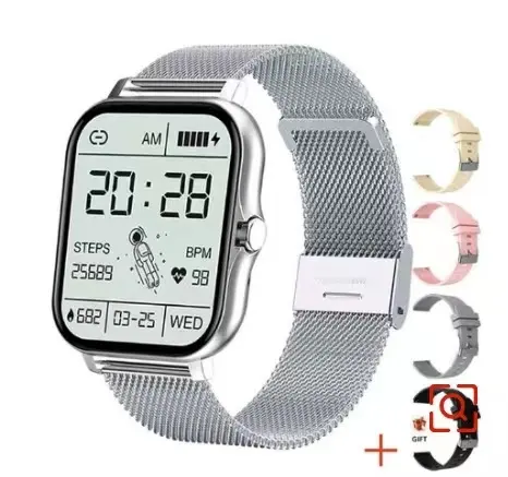 Eady-reloj inteligente con pantalla táctil, pulsera con control del ritmo cardíaco paso a paso