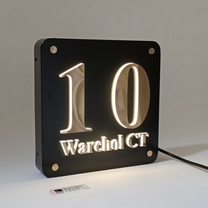 Buoyant Customize <b>Door</b> Signs Illuminated Signage Hotel <b>Door</b> Number <b>Plates</b> Stainless Steel House Room Number - Product Image 5