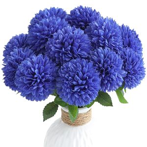 Bouquet de fleurs artificielles pour cimetière, chrysanthèmes Kiku de 35 cm, pour arrangements funéraires et commémoratifs, vente en gros - Product Image 6