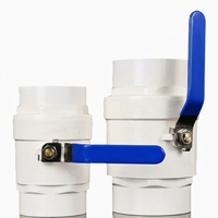Válvulas de Bola de PVC Afica Carp Journey con Manija de Acero Inoxidable, Conexión NPT/Roscada/Bridada DN20, Operación Manual, OEM, para Agua, 1 Año de Garantía