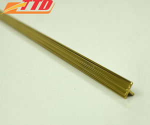 7-25 Days Manufacture Customized T Shape Trim Copper Decoration Interior <b>Tiles</b> Furniture Trim Display <b>Tile</b> Trims Brass - Product Image 6