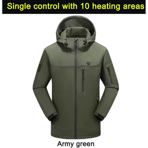 แจ็กเก็ตอุ่นไฟฟ้า USB กันลมสำหรับผู้ชายเสื้อโค้ทให้ความร้อนในฤดูหนาว - Product Image 4