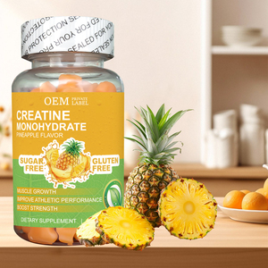 Gomitas de creatina monohidrato con sabor a piña sin azúcar de alta calidad OEM/ODM para el crecimiento muscular - Product Image 3